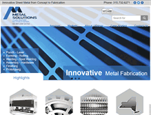 Tablet Screenshot of metalsolutionsinc.com
